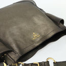 PRADA Shoulder Bag Leather Gold Auth 175839A-6