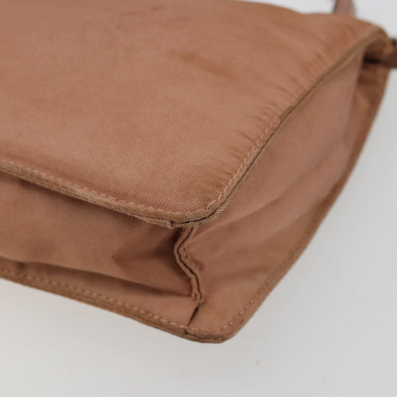 PRADA Accessory Pouch Nylon Pink Gold Auth 175840
