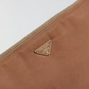 PRADA Accessory Pouch Nylon Pink Gold Auth 175840-17
