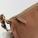PRADA Accessory Pouch Nylon Pink Gold Auth 175840-10