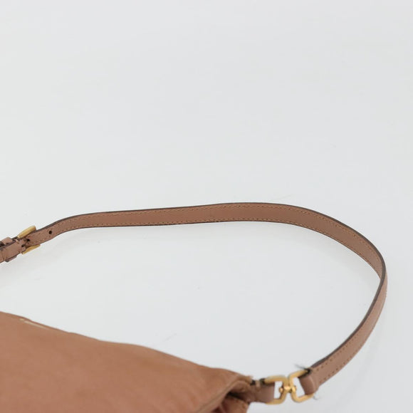 PRADA Accessory Pouch Nylon Pink Gold Auth 175840