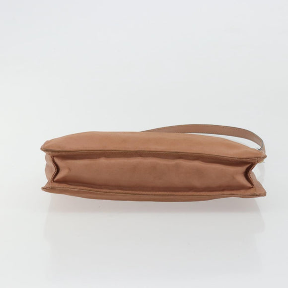 PRADA Accessory Pouch Nylon Pink Gold Auth 175840