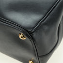 PRADA Galleria Hand Bag Safiano leather 2way Black Gold Auth 175843SAM-16