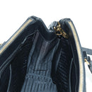PRADA Galleria Hand Bag Safiano leather 2way Black Gold Auth 175843SAM-21