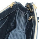 PRADA Galleria Hand Bag Safiano leather 2way Black Gold Auth 175843SAM-22