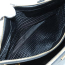 PRADA Galleria Hand Bag Safiano leather 2way Black Gold Auth 175843SAM-24