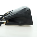 PRADA Galleria Hand Bag Safiano leather 2way Black Gold Auth 175843SAM-4
