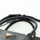 PRADA Galleria Hand Bag Safiano leather 2way Black Gold Auth 175843SAM-8