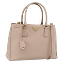 PRADA Galleria Hand Bag Safiano Leather 2way Pink Gold Auth 175845A-1