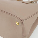 PRADA Galleria Hand Bag Safiano Leather 2way Pink Gold Auth 175845A-16