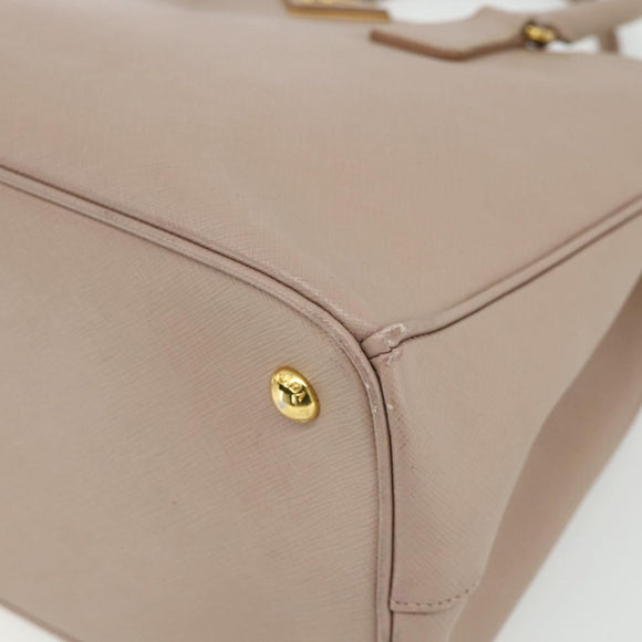 PRADA Galleria Hand Bag Safiano Leather 2way Pink Gold Auth 175845A