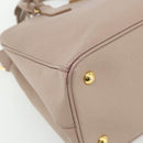 PRADA Galleria Hand Bag Safiano Leather 2way Pink Gold Auth 175845A-17