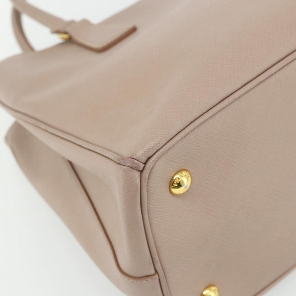 PRADA Galleria Hand Bag Safiano Leather 2way Pink Gold Auth 175845A