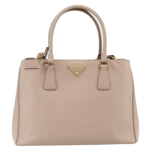 PRADA Galleria Hand Bag Safiano Leather 2way Pink Gold Auth 175845A