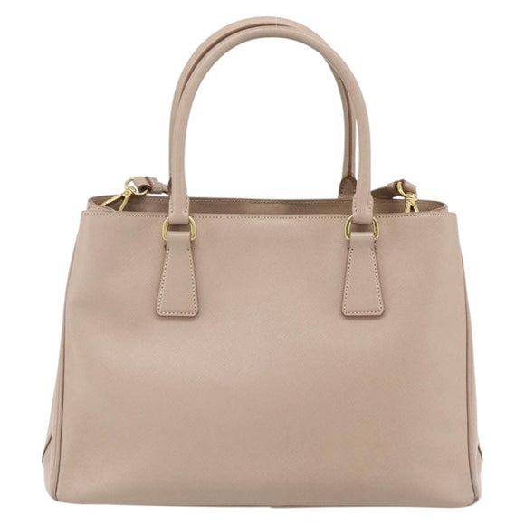 PRADA Galleria Hand Bag Safiano Leather 2way Pink Gold Auth 175845A