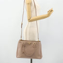 PRADA Galleria Hand Bag Safiano Leather 2way Pink Gold Auth 175845A-30