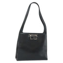 GUCCI Shoulder Bag Leather Black Silver 001 3043 Auth 175847-1