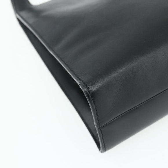 GUCCI Shoulder Bag Leather Black Silver 001 3043 Auth 175847