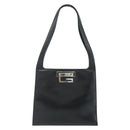 GUCCI Shoulder Bag Leather Black Silver 001 3043 Auth 175847-13