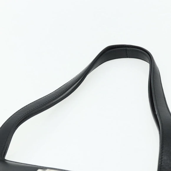 GUCCI Shoulder Bag Leather Black Silver 001 3043 Auth 175847