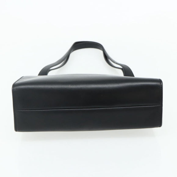 GUCCI Shoulder Bag Leather Black Silver 001 3043 Auth 175847