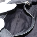 FENDI Mamma Baguette Shoulder Bag Cotton Gray Silver Auth 175848-23