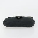 FENDI Mamma Baguette Shoulder Bag Cotton Gray Silver Auth 175848-5