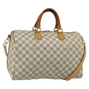 LOUIS VUITTON Damier Azur Speedy Bandouliere 35 Hand Bag N41372 LV Auth 175852-1