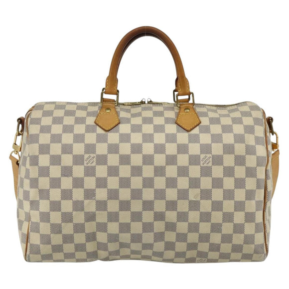 LOUIS VUITTON Damier Azur Speedy Bandouliere 35 Hand Bag N41372 LV Auth 175852