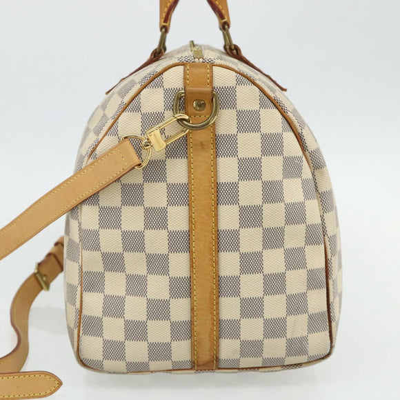 LOUIS VUITTON Damier Azur Speedy Bandouliere 35 Hand Bag N41372 LV Auth 175852
