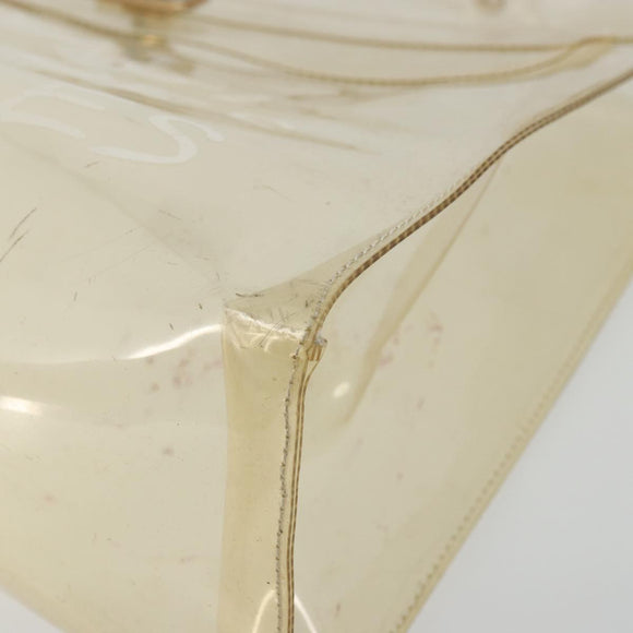 HERMES Vinyl Kelly Hand Bag Vinyl Clear Auth 175855