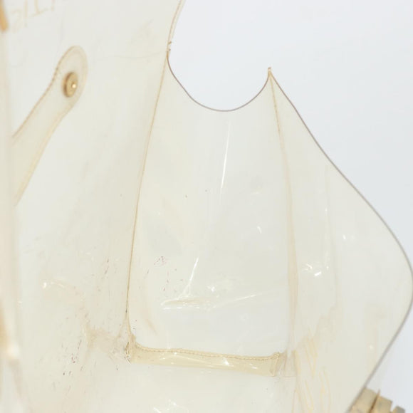 HERMES Vinyl Kelly Hand Bag Vinyl Clear Auth 175855
