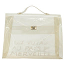 HERMES Vinyl Kelly Hand Bag Vinyl Clear Auth 175855-13