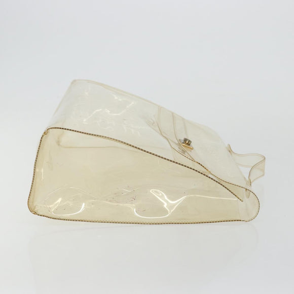 HERMES Vinyl Kelly Hand Bag Vinyl Clear Auth 175855