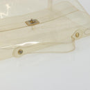 HERMES Vinyl Kelly Hand Bag Vinyl Clear Auth 175855-7
