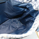 Christian Dior Trotter Canvas Tote Bag Navy Gold Auth 175856-17