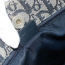 Christian Dior Trotter Canvas Tote Bag Navy Gold Auth 175856-12