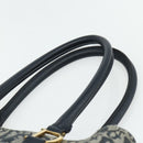 Christian Dior Trotter Canvas Tote Bag Navy Gold Auth 175856-8