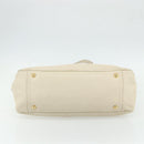 Miu Miu Hand Bag Leather 2way Ivory Gold Auth 175857-11