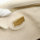 Miu Miu Hand Bag Leather 2way Ivory Gold Auth 175857-17