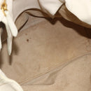 Miu Miu Hand Bag Leather 2way Ivory Gold Auth 175857-18