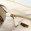 Miu Miu Hand Bag Leather 2way Ivory Gold Auth 175857-21