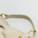 Miu Miu Hand Bag Leather 2way Ivory Gold Auth 175857-8