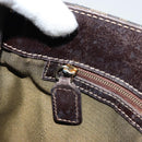FENDI Zucca Canvas Shoulder Bag Black Brown Auth 175866-19