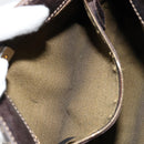 FENDI Zucca Canvas Shoulder Bag Black Brown Auth 175866-20