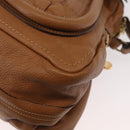 Chloe Paraty Hand Bag Leather 2way Brown Gold Auth 175870A-15