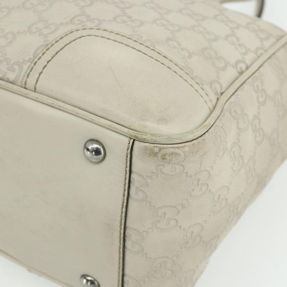 GUCCI GG Canvas Guccissima WebSherry Line Bag Leather Ivory 293599 Auth 175873