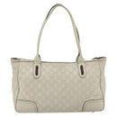 GUCCI GG Canvas Guccissima WebSherry Line Bag Leather Ivory 293599 Auth 175873-3