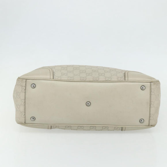GUCCI GG Canvas Guccissima WebSherry Line Bag Leather Ivory 293599 Auth 175873