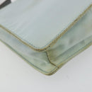 PRADA Accessory Pouch Nylon Light Blue Gold Auth 175876-15